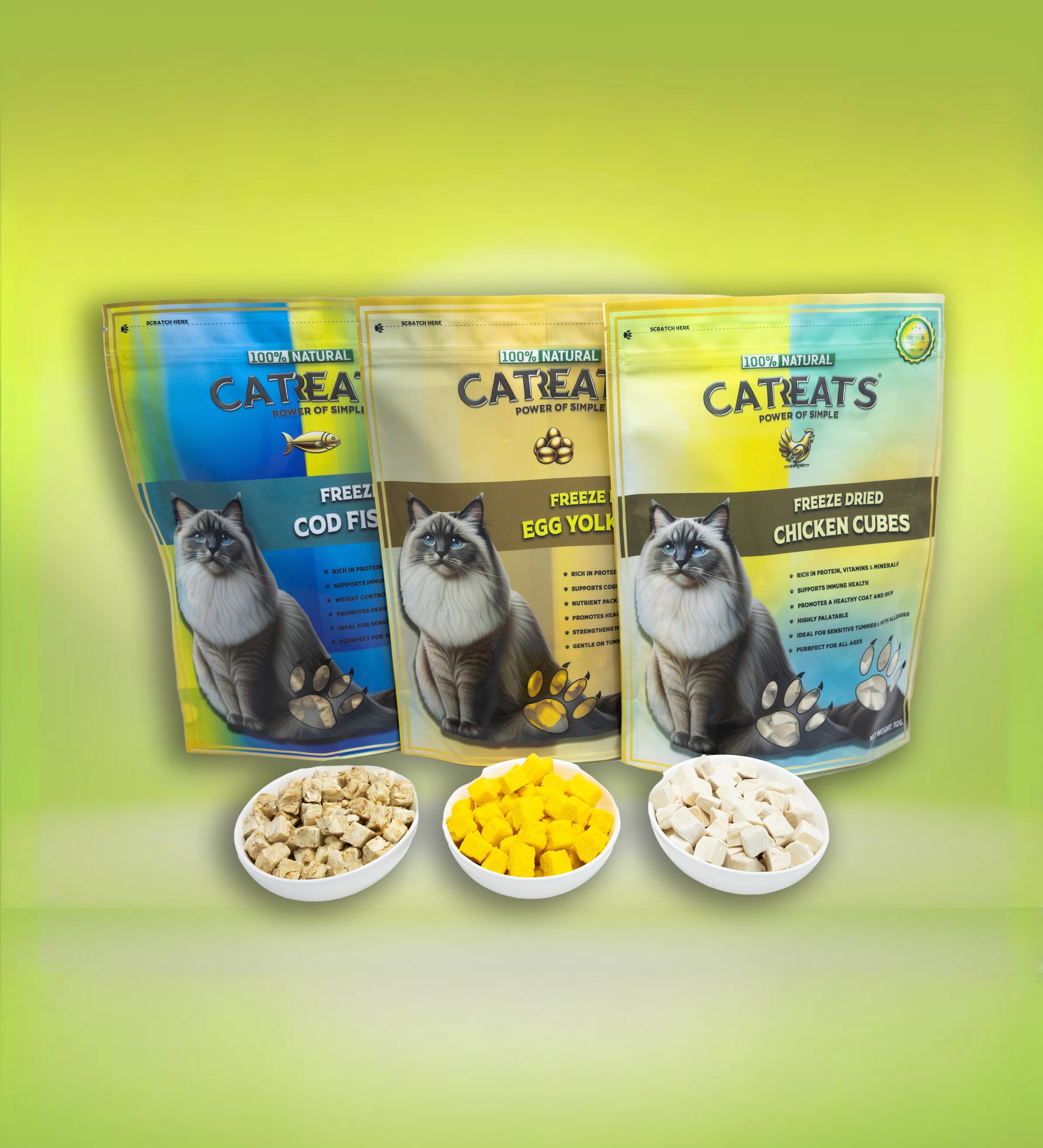 treats, toppers, snacks, healthy food for cats. trending. freeze dried 100% natural